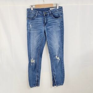 Pistola Tory ankle zip cropped jeans distressed size 27